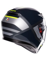 CASCO AGV K3 E2206 SHADE GREY/YELLOW FLUO