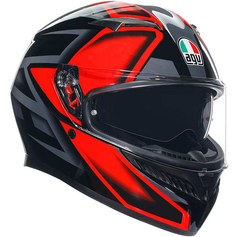 CASCO AGV K3 E2206 COMPOUND BLACK/RED