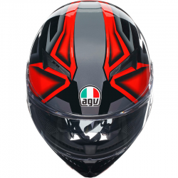 CASCO AGV K3 E2206 COMPOUND BLACK/RED