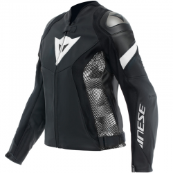 CHAQUETA DAINESE AVRO 5 LEATHER JACKET LADY BLACK/BLACK/WHITE