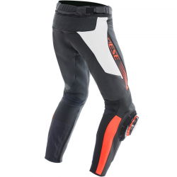 PANTALON DAINESE SUPER SPEED PERFORADOS BLACK/WHITE/RED FLUO