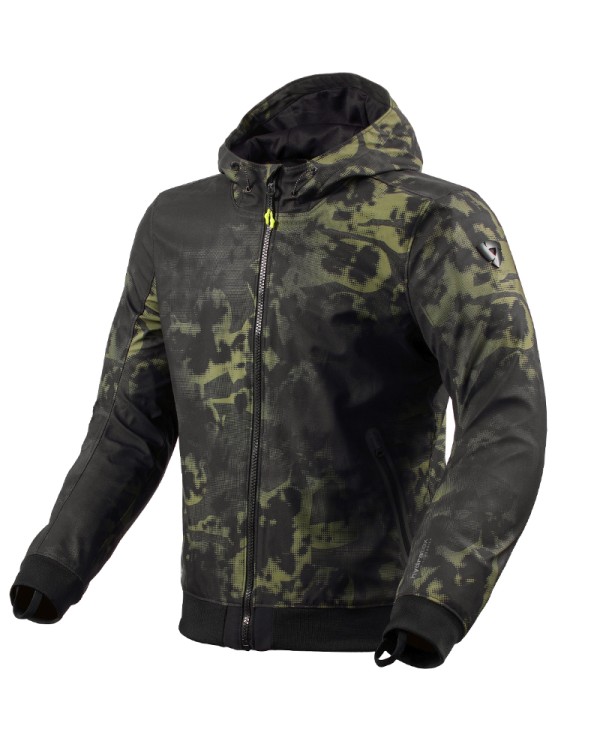CHAQUETA REVIT SAROS WB NEGRO/VERDE OSCURO | Invierno de moto | %brands%