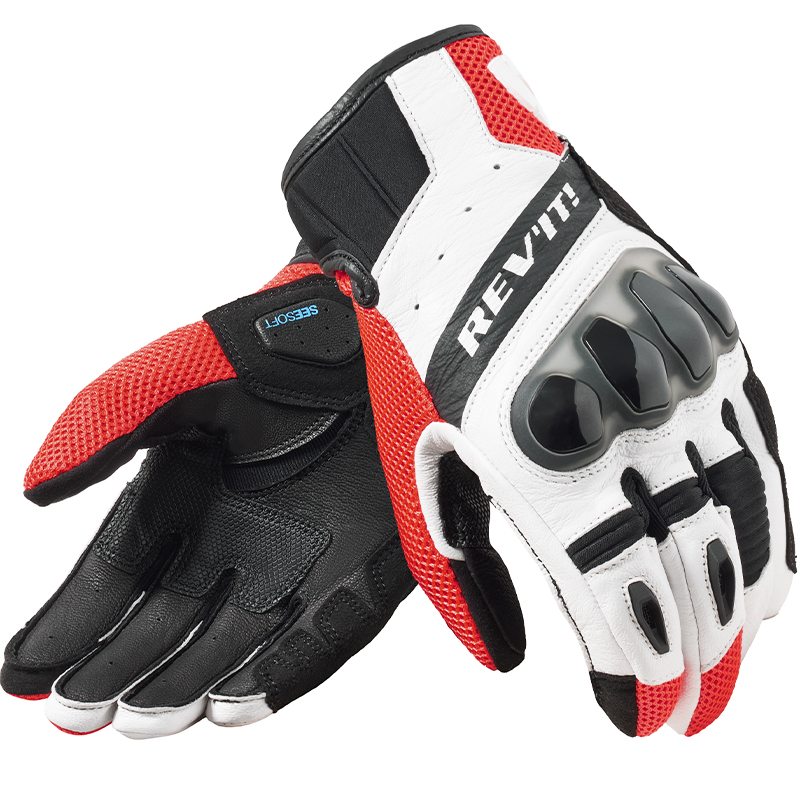 GUANTES REVIT RITMO BLACK/RED FLUO