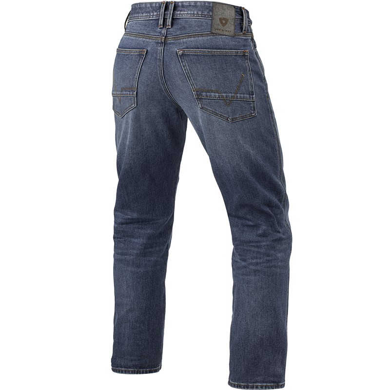 PANTALONES VAQUEROS REVIT LOMBARD 3 RF L34 MEDIUM BLUE STONE | Pantalones de moto | %brands%