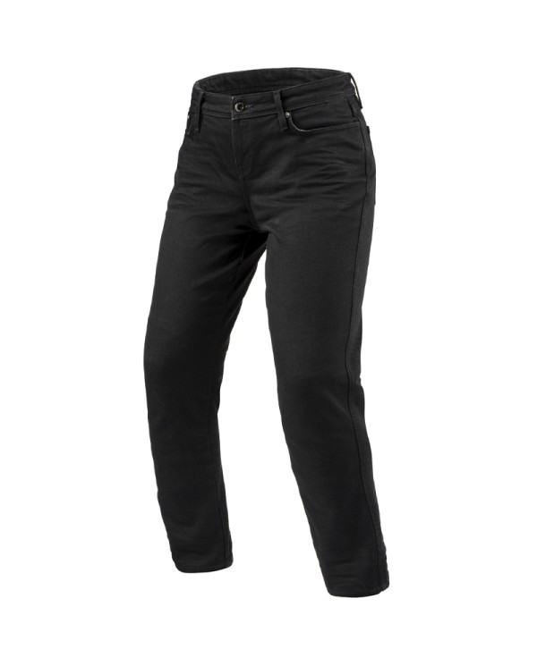 PANTALONES VAQUEROS REVIT VIOLET LADY BF L32 BLACK TIRO LARGO | Revit de moto | %brands%