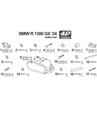 KIT DE FIJACION MALETAS LATERALES SHAD 4P W0GS124P BMW R 1300 GS