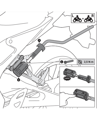 PACK SW-MOTECH DE ALFORJAS Y SEPARADORES PRO BLAZE H APRILIA BC.HTA.13.740.39000