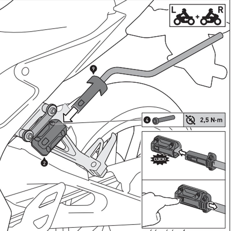 PACK SW-MOTECH DE ALFORJAS Y SEPARADORES PRO BLAZE H APRILIA BC.HTA.13.740.35001