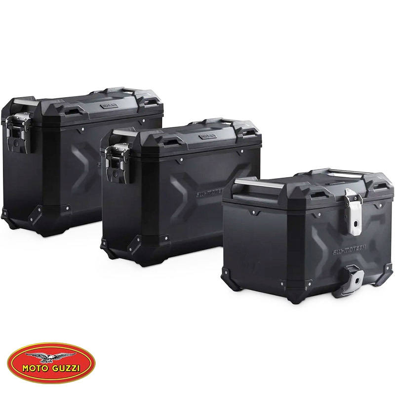 PACK MALETAS LATERALES + BAUL + BOLSAS + SOPORTES SW-MOTECH MOTO GUZZI ADV.17.925.75000/B