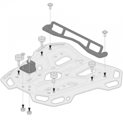 KIT ADAPTADOR SW-MOTECH PARA FIJACION POSTERIOR TOP CASE MALETAS SHAD GPT.00.152.35700/B