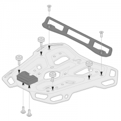 KIT ADAPTADOR SW-MOTECH PARA FIJACION POSTERIOR TOP CASE MALETAS SHAD GPT.00.152.35800/B