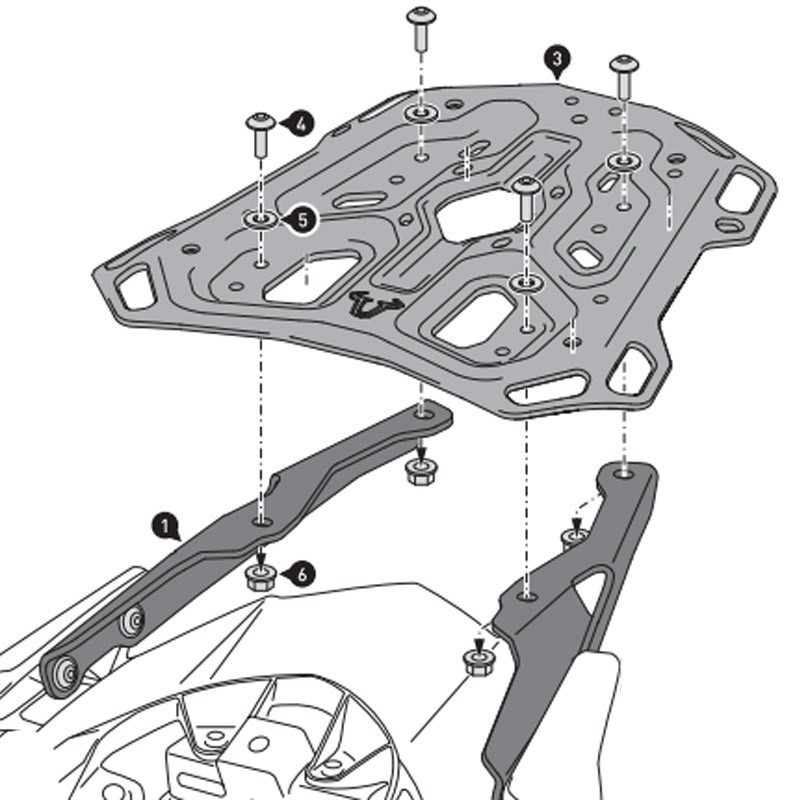 PACK SW-MOTECH BAUL DUSC 41L + PORTAEQUIPAJE KAWASAKI GPT.08.368.65000/B