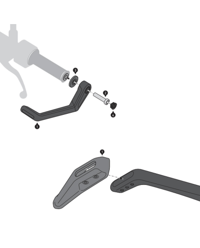 JUEGO DE PROTECTORES DE MANETA CON DEFLECTOR SW-MOTECH KAWASAKI/YAMAHA LVG.08.868.11001/B