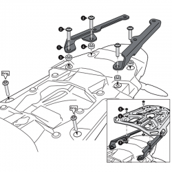 KIT DE FIJACIÓN POSTERIOR SW-MOTECH ADVENTURE-RACK BMW GPT.07.782.19100/B