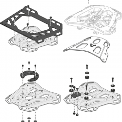 KIT DE FIJACIÓN POSTERIOR SW-MOTECH STREET-RACK HONDA GPT.01.841.16000/B