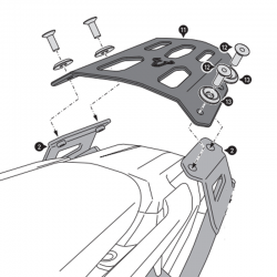 KIT DE FIJACIÓN POSTERIOR SW-MOTECH STREET-RACK HONDA GPT.01.699.16001/B