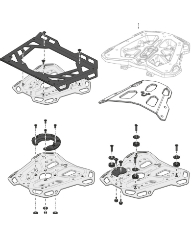 KIT DE FIJACIÓN POSTERIOR SW-MOTECH STREET-RACK YAMAHA GPT.06.593.16000/B