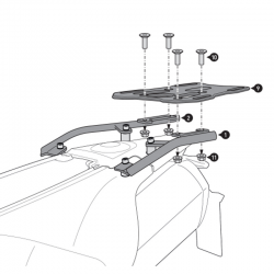 KIT DE FIJACIÓN POSTERIOR SW-MOTECH STREET-RACK HUSQVARNA GPT.03.701.16001/B