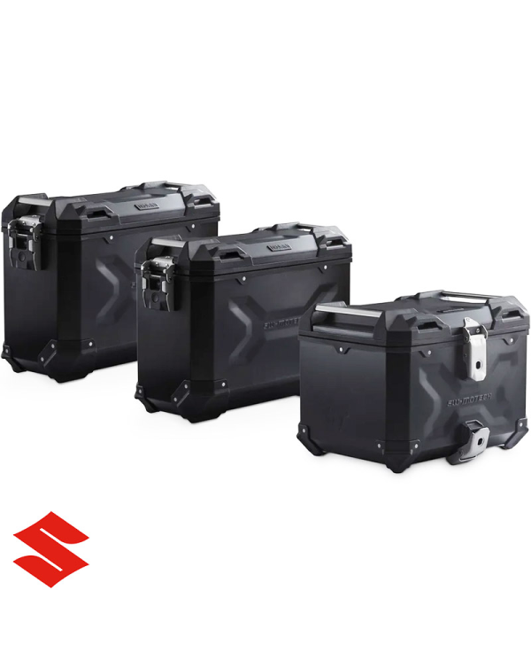 PACK MALETAS LATERALES + BAUL + BOLSAS + SOPORTES SW-MOTECH SUZUKI ADV.05.601.75000/B