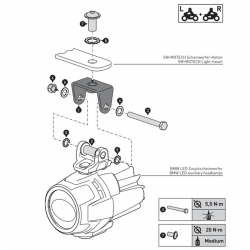 SOPORTE DE FAROS ADICIONALES SW-MOTECH BMW NSW.07.004.20000/B