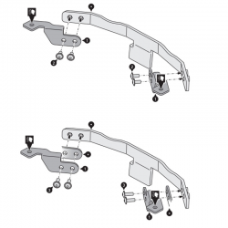 SOPORTE DE FAROS ADICIONALES SW-MOTECH HONDA NSW.01.622.10102/B