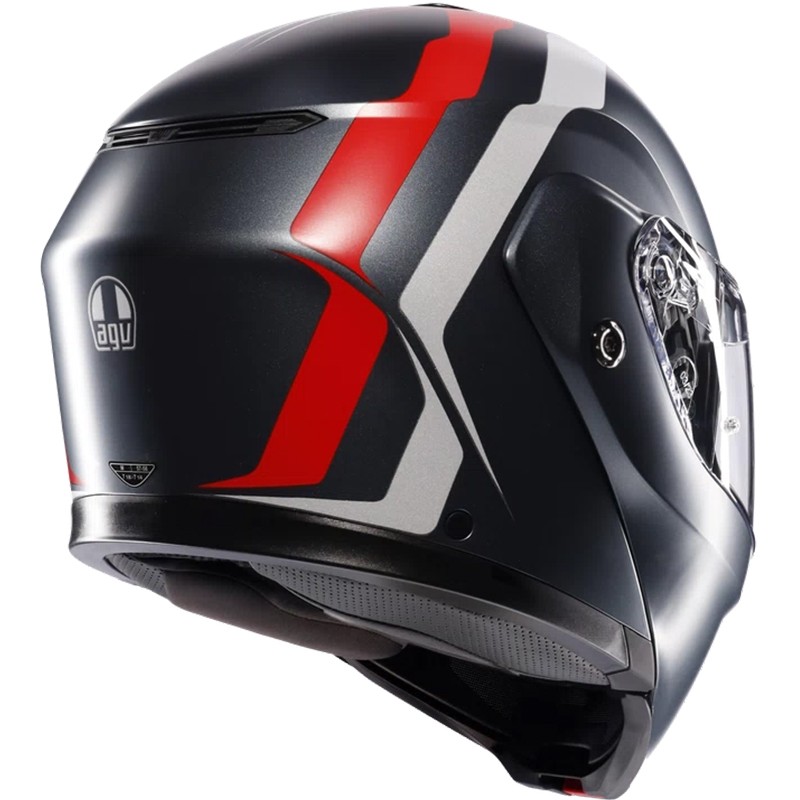 CASCO AGV STREETMODULAR RESIA MATT GREY/SILVER/RED