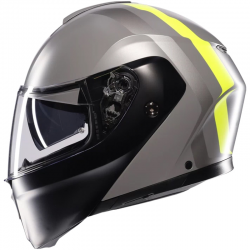 CASCO AGV STREETMODULAR RESIA GREY/BLACK/YEL FLUO