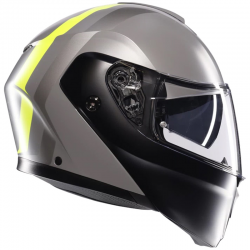 CASCO AGV STREETMODULAR RESIA GREY/BLACK/YEL FLUO