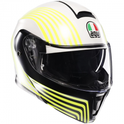 CASCO AGV STREETMODULAR ISEO MATT WHITE/BLACK/YELLOW FLUO