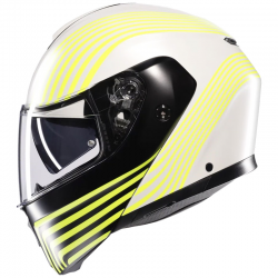 CASCO AGV STREETMODULAR ISEO MATT WHITE/BLACK/YELLOW FLUO