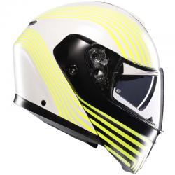 CASCO AGV STREETMODULAR ISEO MATT WHITE/BLACK/YELLOW FLUO