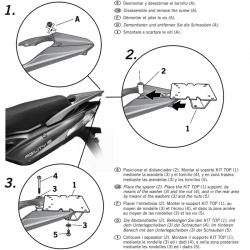 KIT DE FIJACIÓN POSTERIOR SHAD K0GL14ST KYMCO AGILITI 50/125/200