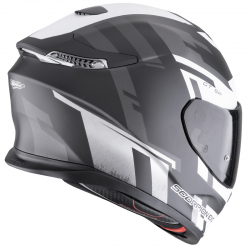 CASCO SCORPION EXO-GT SP AIR TORNADO NEGRO MATE/BLANCO/PLATA