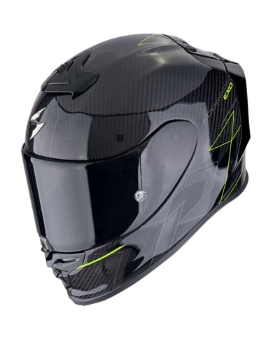 CASCO SCORPION EXO-R1 EVO CARBON AIR CYNERGY NEGRO/AMARILLO FLUOR