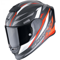 CASCO SCORPION EXO-R1 EVO CARBON AIR RUNNER NEGRO MATE/ROJO