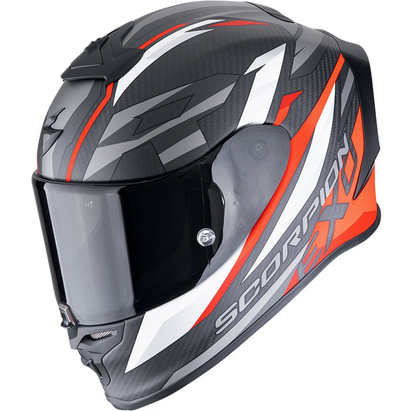 CASCO SCORPION EXO-R1 EVO CARBON AIR RUNNER NEGRO MATE/ROJO