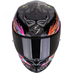 CASCO SCORPION EXO-R1 EVO II AIR SAVAGE NEGRO/AZUL/ROSA