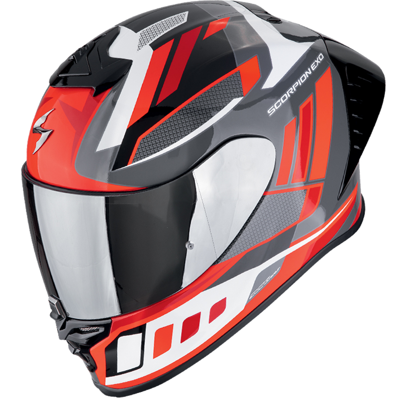 CASCO SCORPION EXO-R1 EVO II AIR VITAL GRIS/BLANCO/ROJO