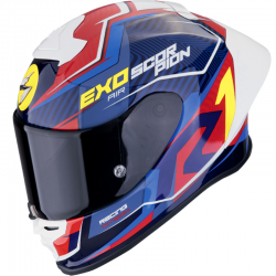 CASCO SCORPION EXO-R1 EVO II AIR COUP AZUL/ROJO/AMARILLO