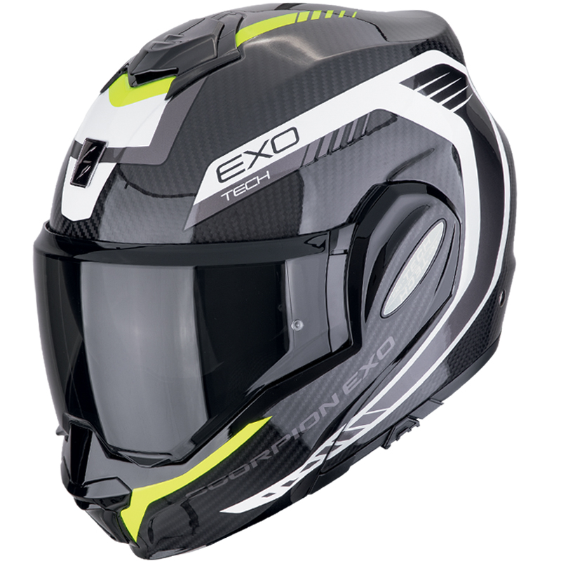 CASCO SCORPION EXO-TECH EVO CARBON COSY BLACK NEON YELLOW