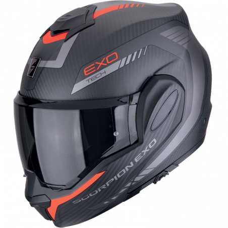 CASCO SCORPION EXO-TECH EVO CARBON COSY MATT BLACK/RED