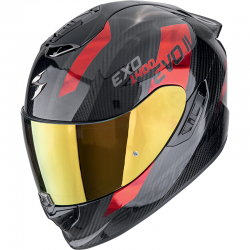 CASCO SCORPION EXO-1400 EVO II CARBON AIR PLATTED BLACK/RED