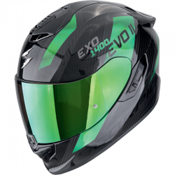 CASCO SCORPION EXO-1400 EVO II CARBON AIR PLATTED BLACK/GREEN