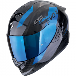 CASCO SCORPION EXO-1400 EVO II CARBON AIR PLATTED BLACK/BLUE