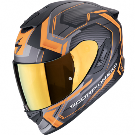 CASCO SCORPION EXO-1400 EVO II AIR LINART BLACK MATT/ORANGE