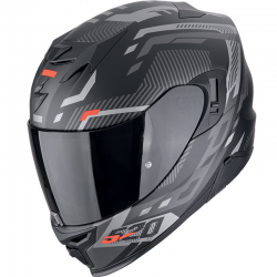 CASCO SCORPION EXO-520 EVO AIR RANKA BLACK MATT/SILVER/RED