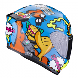 CASCO SCORPION EXO-JNR AIR FUN AZUL/NARANJA