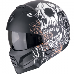 CASCO SCORPION EXO-COMBAT II GENESIS MATT BLACK/WHITE/GOLD