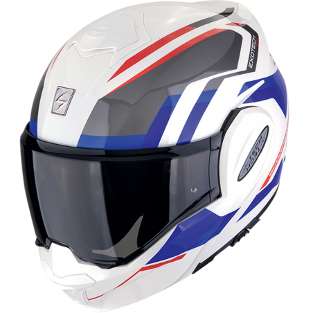 CASCO SCORPION EXO-TECH EVO FURIO WHITE/RED/BLUE