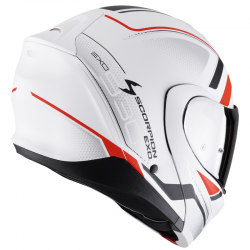 CASCO SCORPION EXO-930 EVO ARDENS WHITE MATT/BLACK/RED